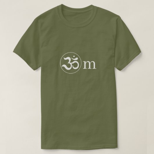 Zen OmオウムシンボルミニマリストOlive Khaki Tシャツ (デザイン正面)