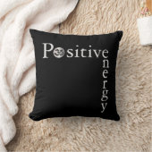 Zen Om Energy前向き Minimalist白黒 クッション (ブランケット)