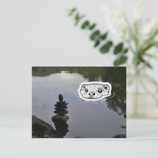 Zen otter ポストカード (スタンド正面)