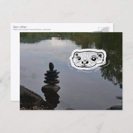 Zen otter ポストカード (正面/裏面)