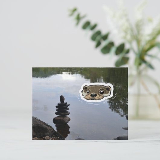 Zen Otter (color) ポストカード (スタンド正面)