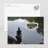 Zen Otter (color) ポストカード (正面/裏面)