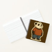 Zen Panda Sticker – Relaxed Cartoon Bear in Casual ノートブック (内部)