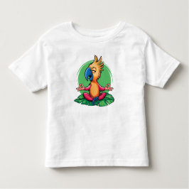 Zen Parrot – 熱帯瞑想芸術 トドラーTシャツ