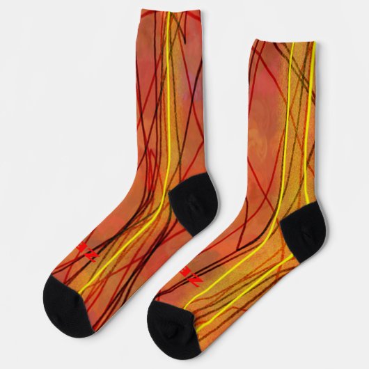 Zen red wire inward premium socks ソックス (左)