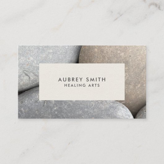 Zen River Rocks Healing Artsビジネスカード 名刺 (正面)