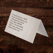 Zen Sand Labrynth and Stones with Faux Linen  名刺