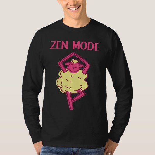 Zen sheep Yoga  Animals Workout Calm Tシャツ (正面)