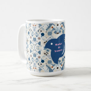 ZEN:Soft Blue & White Serenity Customizable コーヒーマグカップ