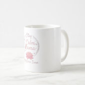 Zen Stay Calm Mama Gold Lotus Art コーヒーマグカップ (正面右)