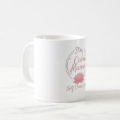 Zen Stay Calm Mama Gold Lotus Art コーヒーマグカップ (正面左)