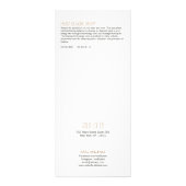 Zen Stoneマッサージセラピストサービススパ ラックカード (裏面)