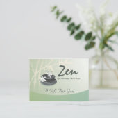 ZEN Stone Bamboo ヨガスパ マッサージ ギフト券 割引カード (スタンド正面)