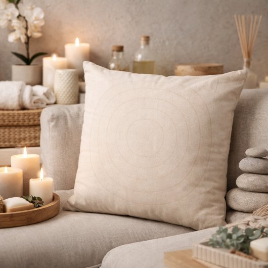 Zen Stone Spiral Throw Pillow クッション