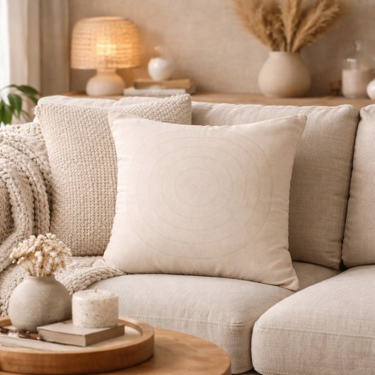 Zen Stone Spiral Throw Pillow クッション