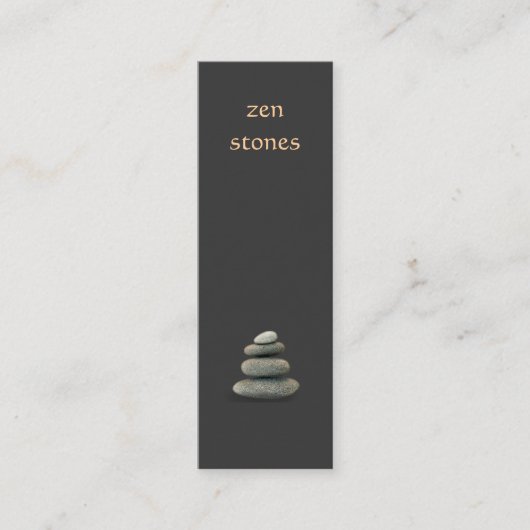 Zen Stones名刺 スキニー名刺 (正面)
