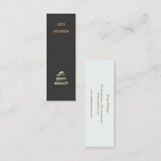 Zen Stones名刺 スキニー名刺 (正面/裏面)