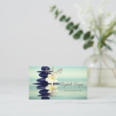 Zen Stones Gold Tree Silhouette  White Orchid 名刺 (スタンド正面)