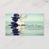 Zen Stones Gold Tree Silhouette White Orchid 名刺 (正面)