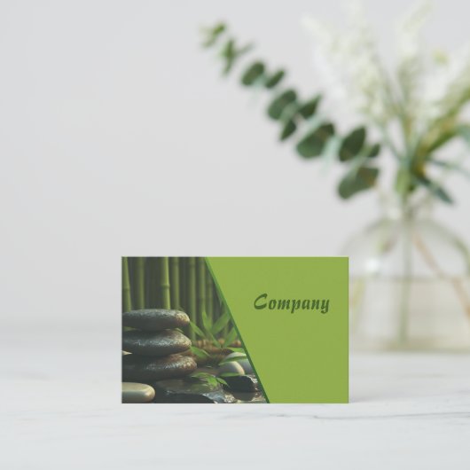 Zen Stones Spa Wellness Massage 名刺 (スタンド正面)