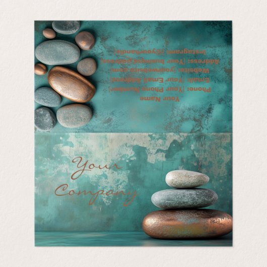 Zen Stones Spa Wellness Tranquility and Balance 名刺 (外部フラット)