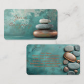 Zen Stones Spa Wellness Tranquility and Balance 名刺 (正面/裏面)