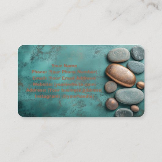 Zen Stones Spa Wellness Tranquility and Balance 名刺 (裏面)