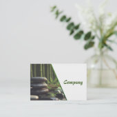 Zen Stones Spa Wellness tranquility white green  名刺 (スタンド正面)