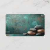 Zen Stones Spa Wellness Turquoise copper 名刺 (正面)