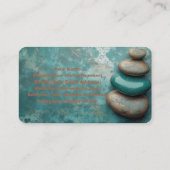 Zen Stones Spa Wellness Turquoise copper 名刺 (裏面)