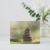 Zen stones tower in water tranquility and calm ポストカード (スタンド正面)