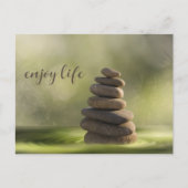 Zen stones tower in water tranquility and calm ポストカード (正面)