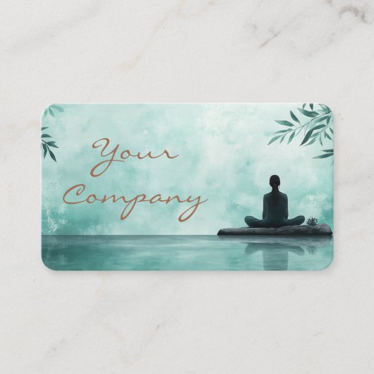 Zen Stones Yoga Fitness Turquoise copper 名刺 (正面)
