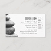 Zen Stones Yoga & Wellness White Business Card 名刺 (裏面)