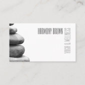 Zen Stones Yoga & Wellness White Business Card 名刺 (正面)