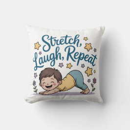 Zen Stretch laugh repeat yoga lover クッション