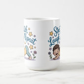 Zen Stretch laugh repeat yoga lover コーヒーマグカップ (中央)