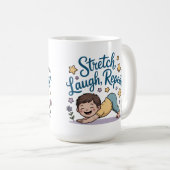 Zen Stretch laugh repeat yoga lover コーヒーマグカップ (正面右)