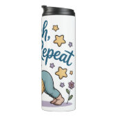 Zen Stretch laugh repeat yoga lover タンブラー (回転右)