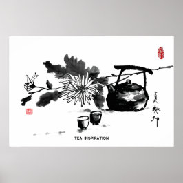 Zen&Tao絵画の/Tea Inspiration ポスター