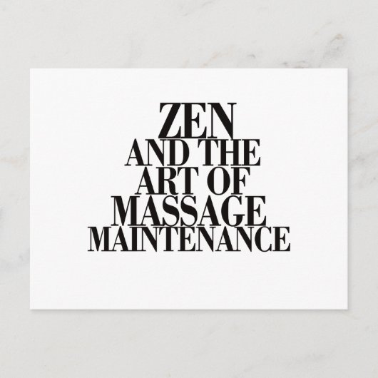 ZEN & The Art of MASSAGE ポストカード (正面)