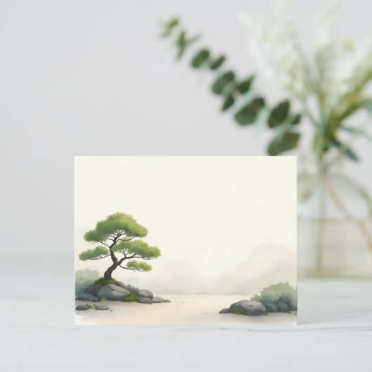 Zen Tree by a Lake ポストカード (スタンド正面)