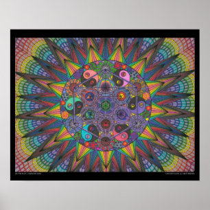 Zen Tree of Life - Chakra Explosion Print ポスター