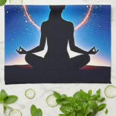 Zen Under Stars: Cosmic Meditation キッチンタオル (折り畳み)