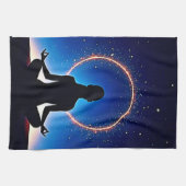 Zen Under Stars: Cosmic Meditation キッチンタオル (横)