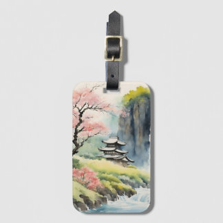 Zen Watercolor House Luggage Tag ラゲッジタグ
