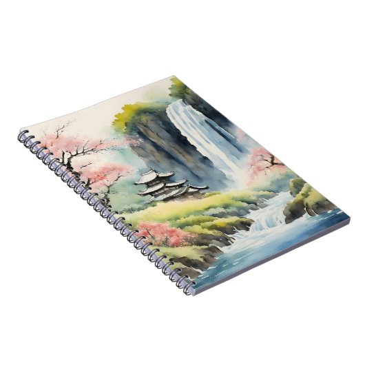 Zen Watercolor House Notebook ノートブック (右側)