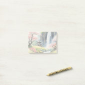 Zen Watercolor House Post-It Note ポストイット (デスク上)