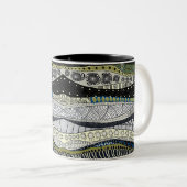 Zen Waves Abstract Design Mug ツートーンマグカップ (正面右)