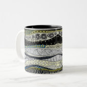 Zen Waves Abstract Design Mug ツートーンマグカップ (正面左)